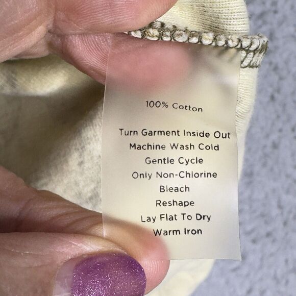 Talbots 1X Yellow Geometric Tunic Top Blouse 3/4 Sleeve Plus Size Womens - Picture 6 of 10